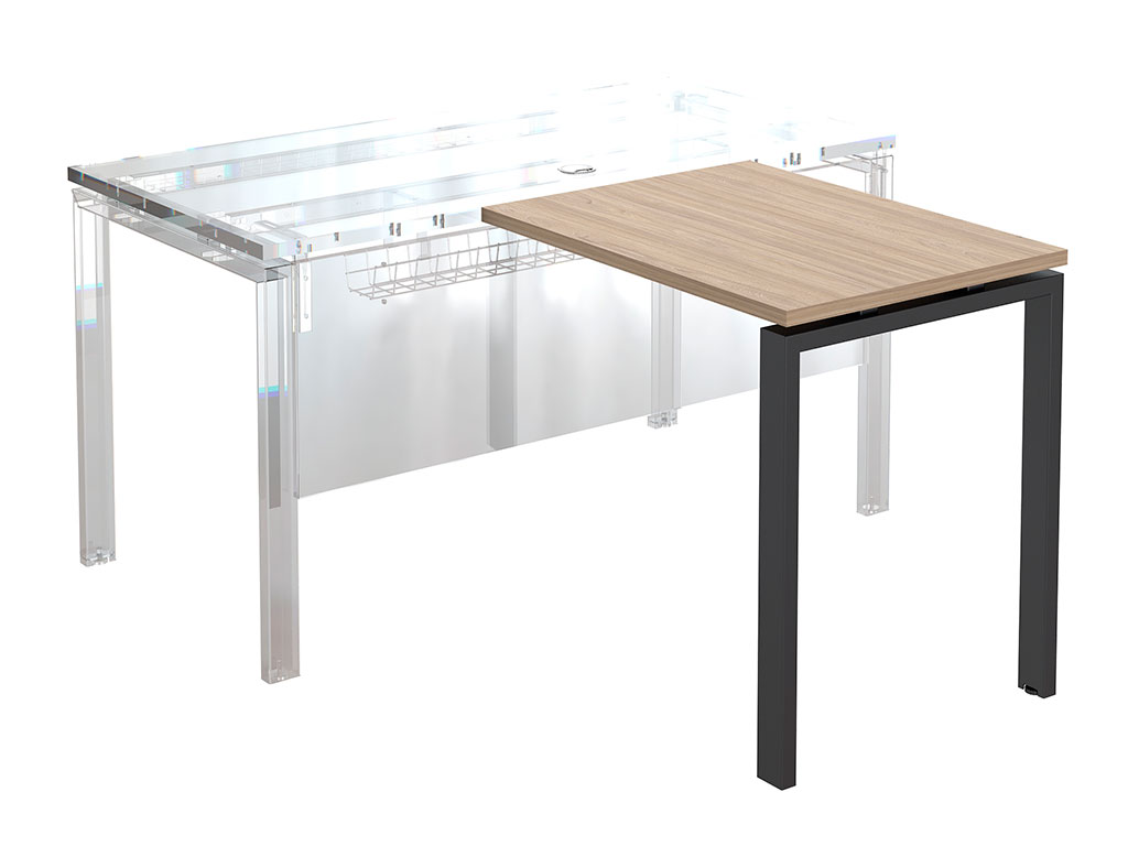 Брифинг-приставка NT 80 темный орех/антрацит